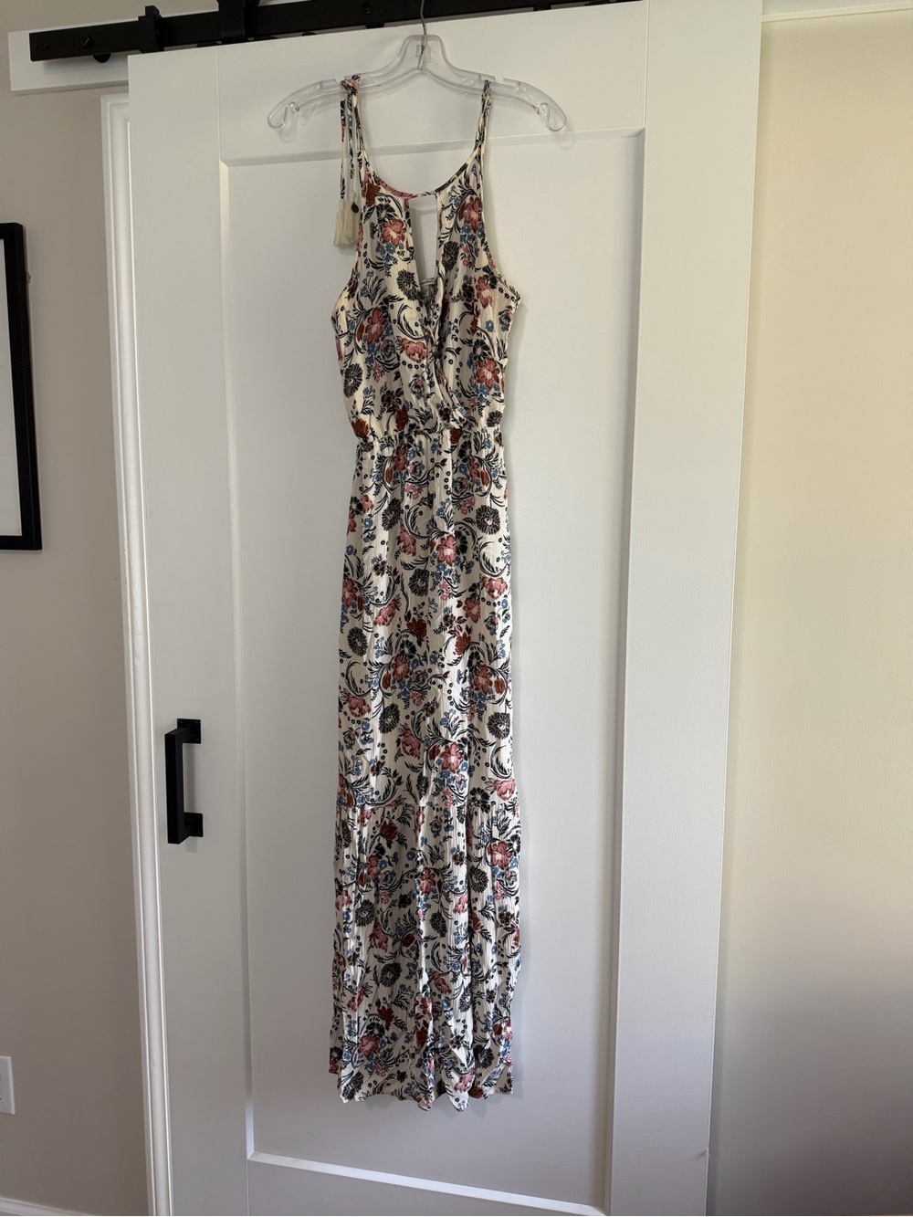 American Eagle Size Small Floral Halter Maxi Dress Boho Sleeveless Summer Dress - Picture 2 of 4